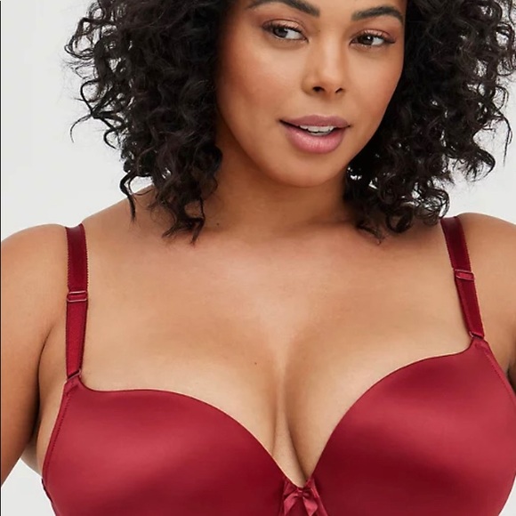 Torrid NWT Push-Up T-Shirt Bra - Shine Red with 360 Back Smoothing Size 40B - Picture 4 of 10